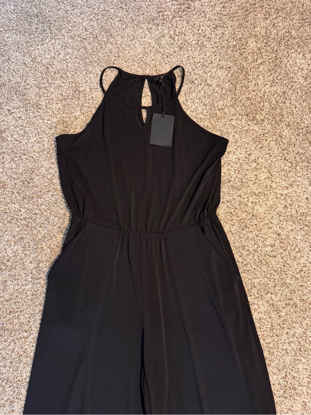 NWT Goldray  Keyhole Sleeveless Halter Jumpsuit - L